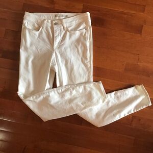 Athleta Women's Sculptek Slim Stretch Mid Rise Cropped Denim Jeans White Size 6